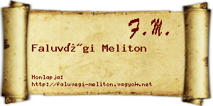 Faluvégi Meliton névjegykártya
